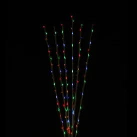 Set of 6 Enchanted Garden LED Multi-Color Lighted Branch Spray Driveway Pathway Markers- 4'