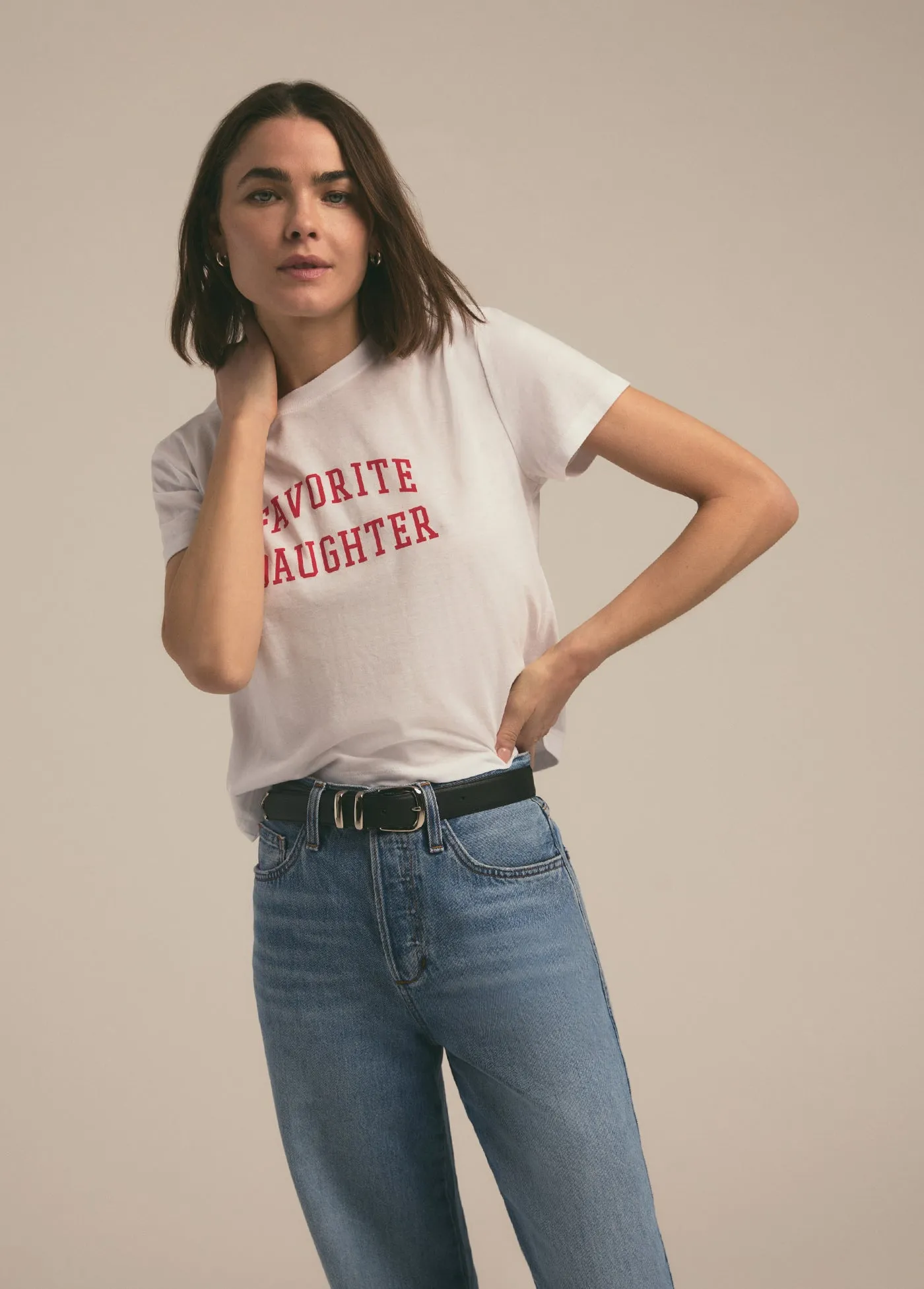 THE CROPPED COLLEGIATE TEE