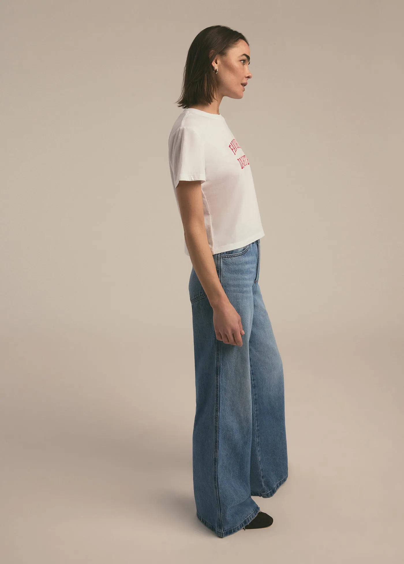 THE CROPPED COLLEGIATE TEE