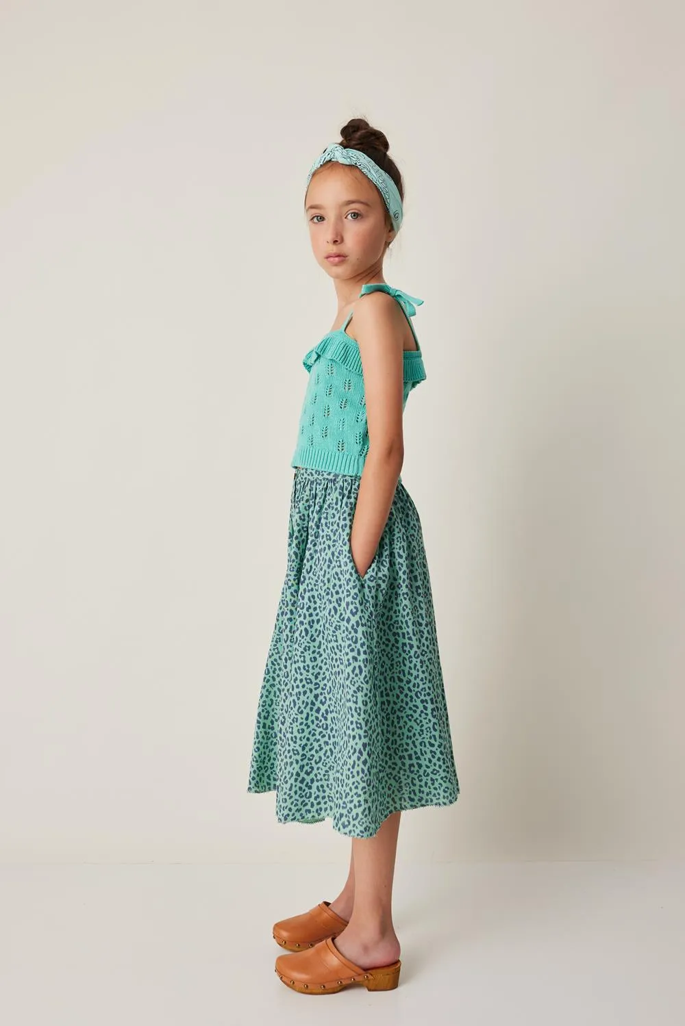 TOCOTO VINTAGE ANIMAL PRINT LONG SKIRT