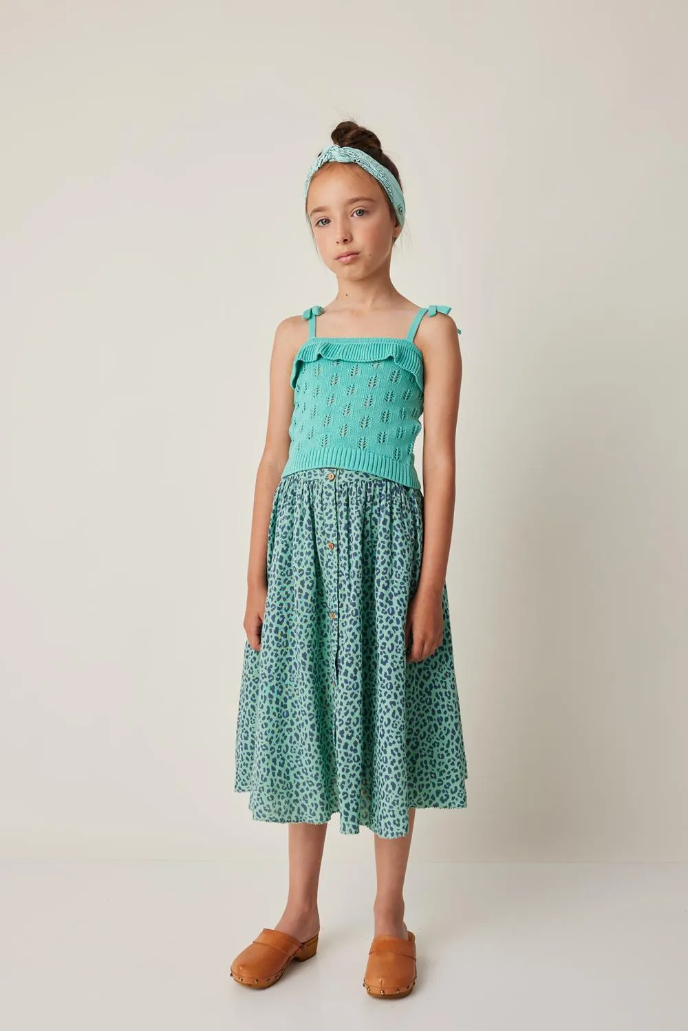 TOCOTO VINTAGE ANIMAL PRINT LONG SKIRT