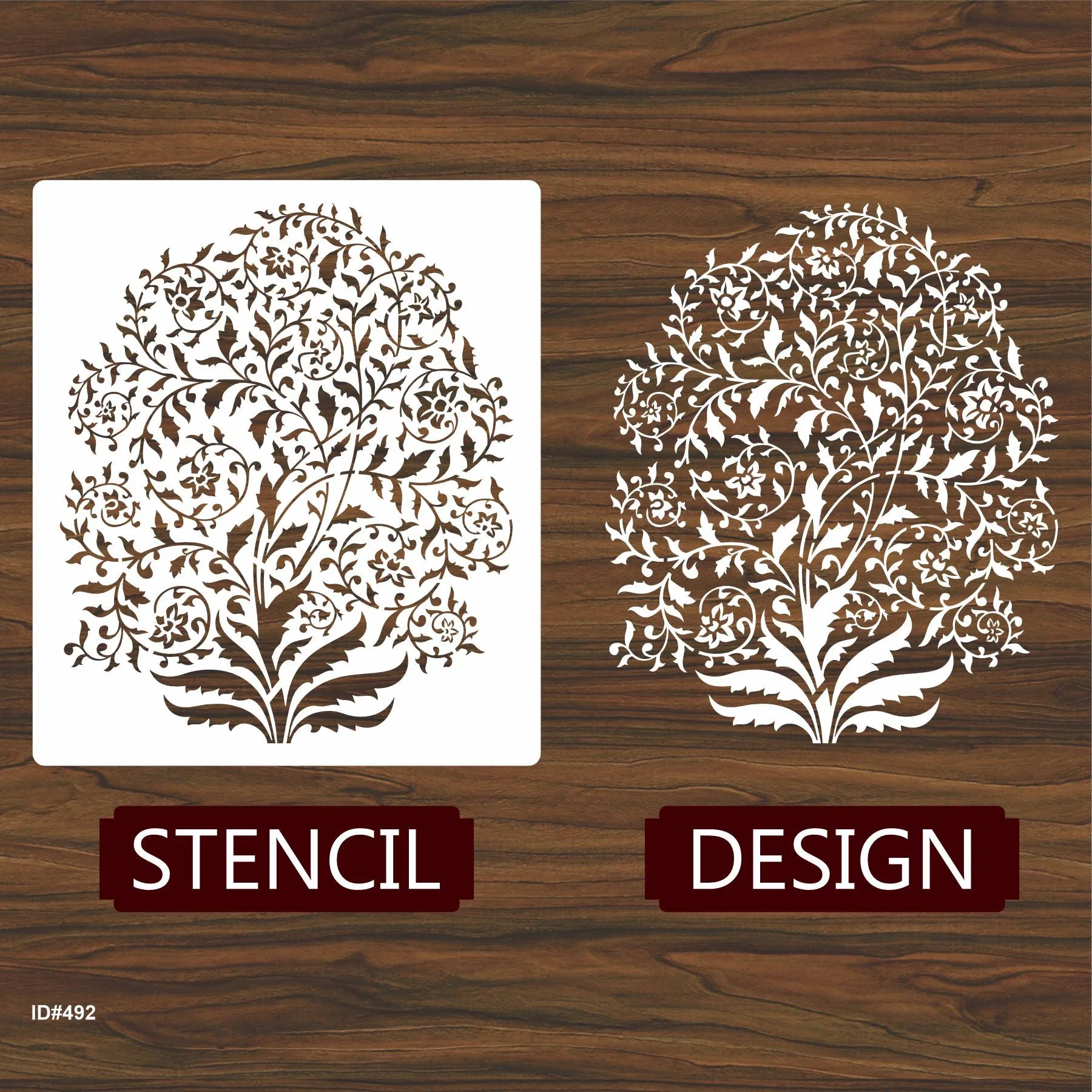 Tree Leaves Stencil used For Canvas And Wall Painting Coloring Embossing Scrapbook Album. ID #492