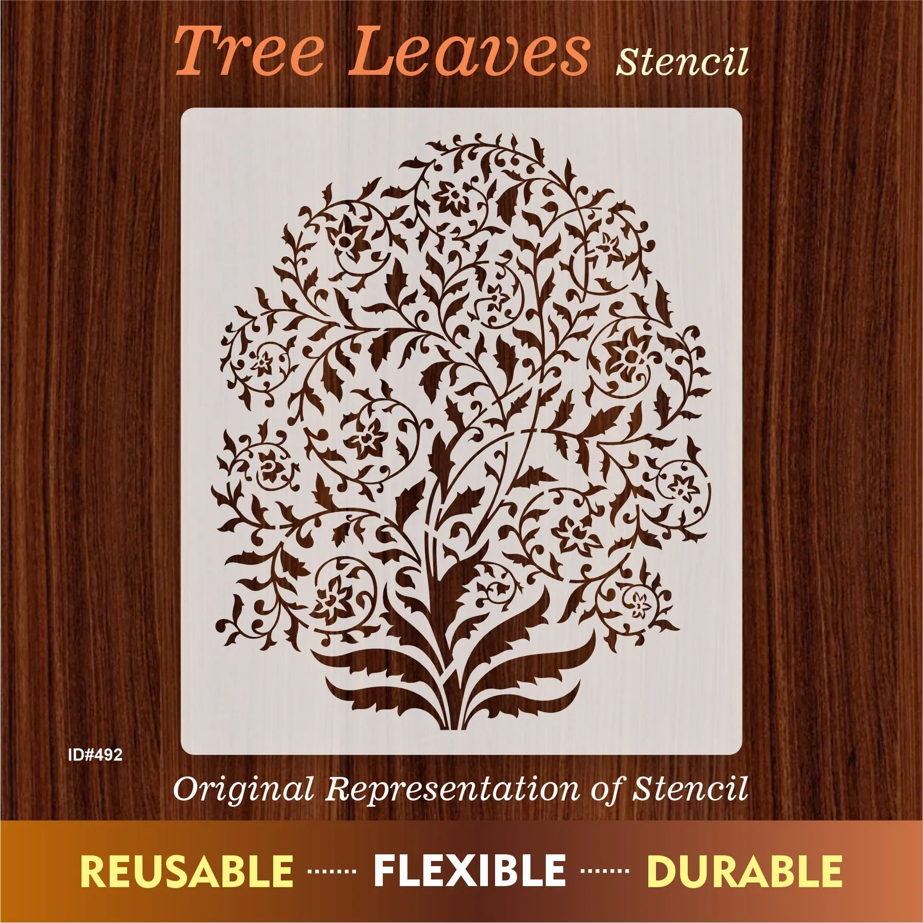 Tree Leaves Stencil used For Canvas And Wall Painting Coloring Embossing Scrapbook Album. ID #492