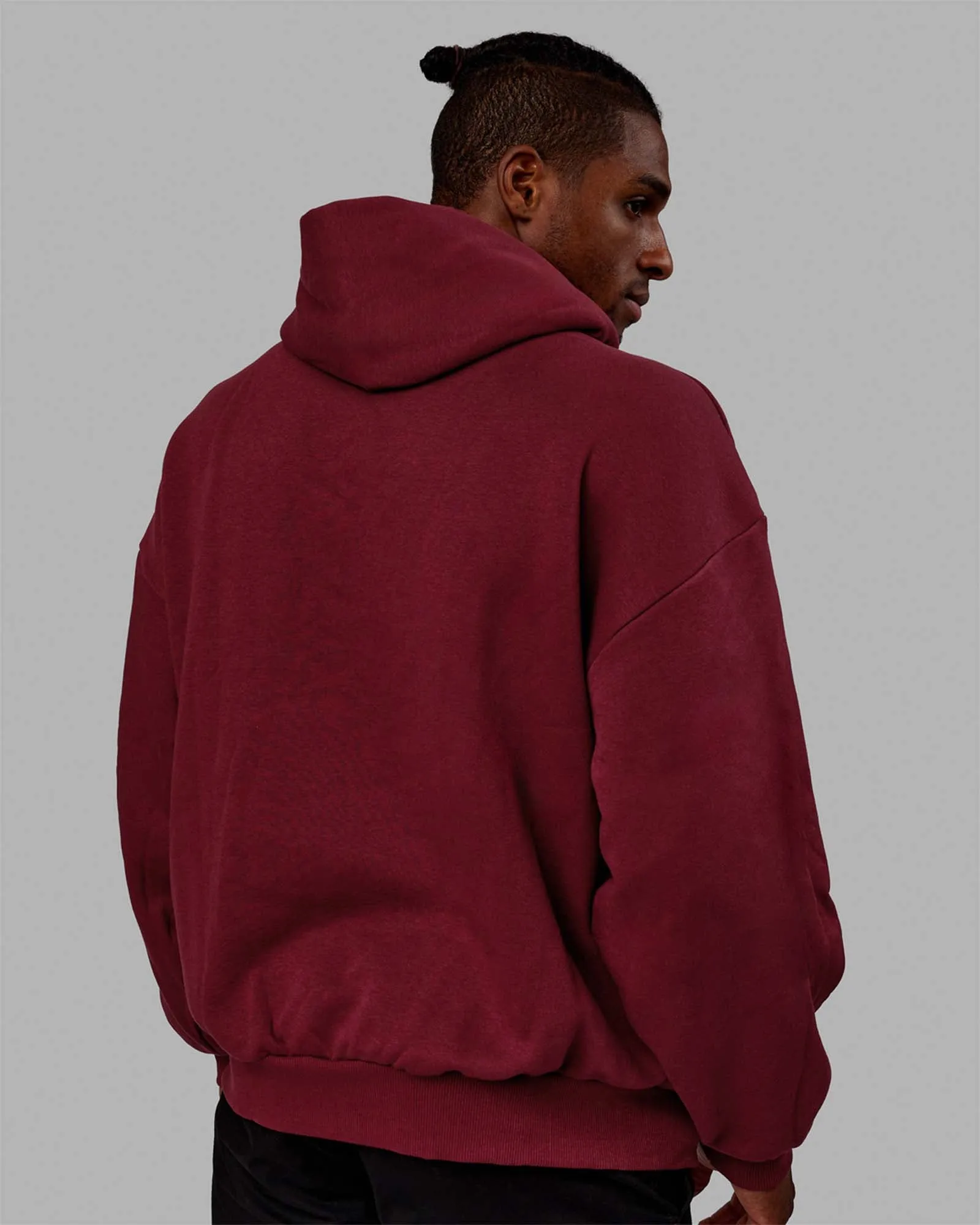 Unisex 1% Better Hoodie Oversize - Cranberry-White