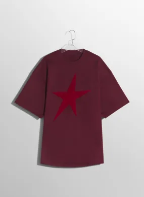 vampire red star velvet T-shirt