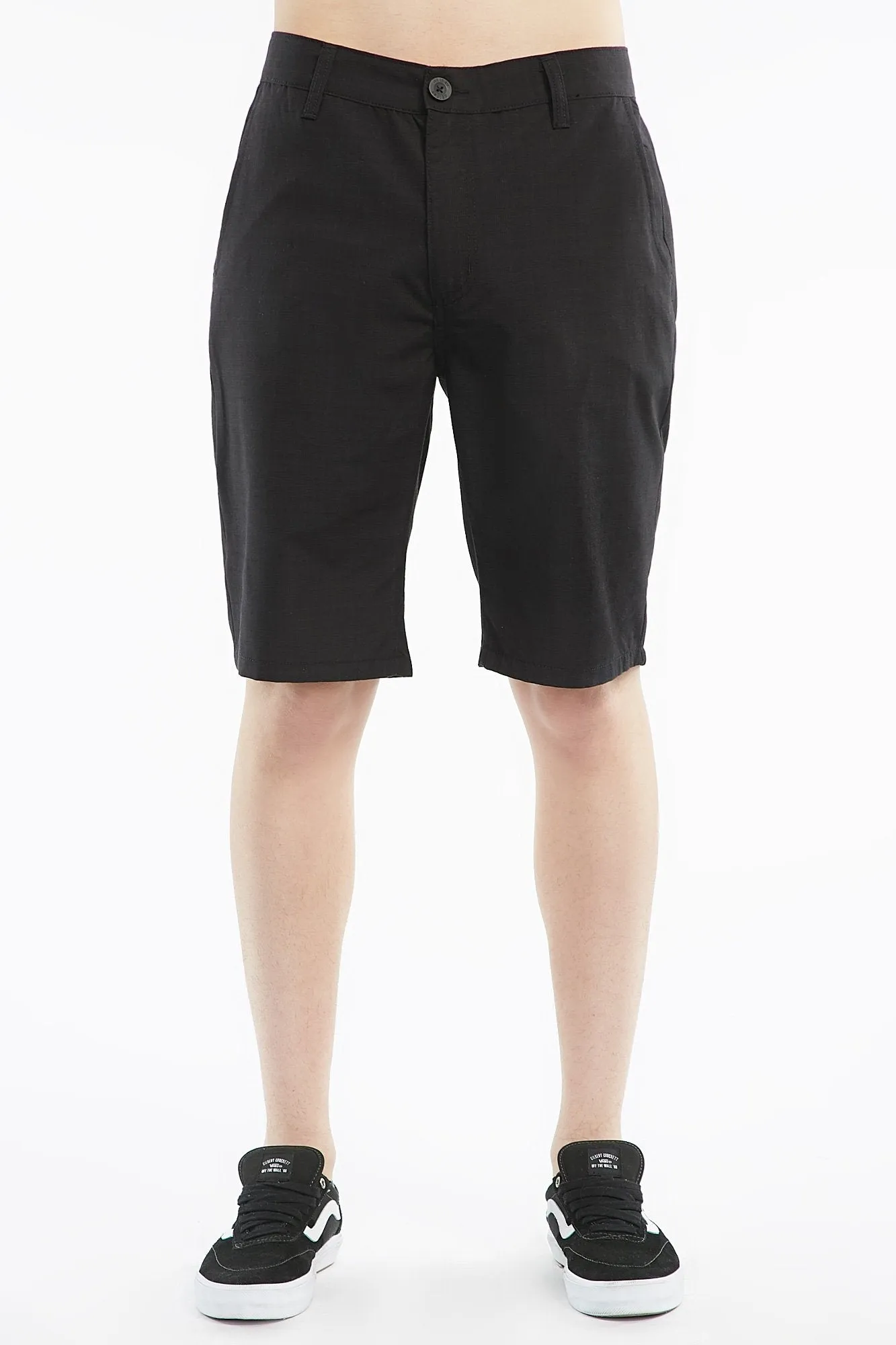 West 49 Guys Black Tonal Plaid Shorts