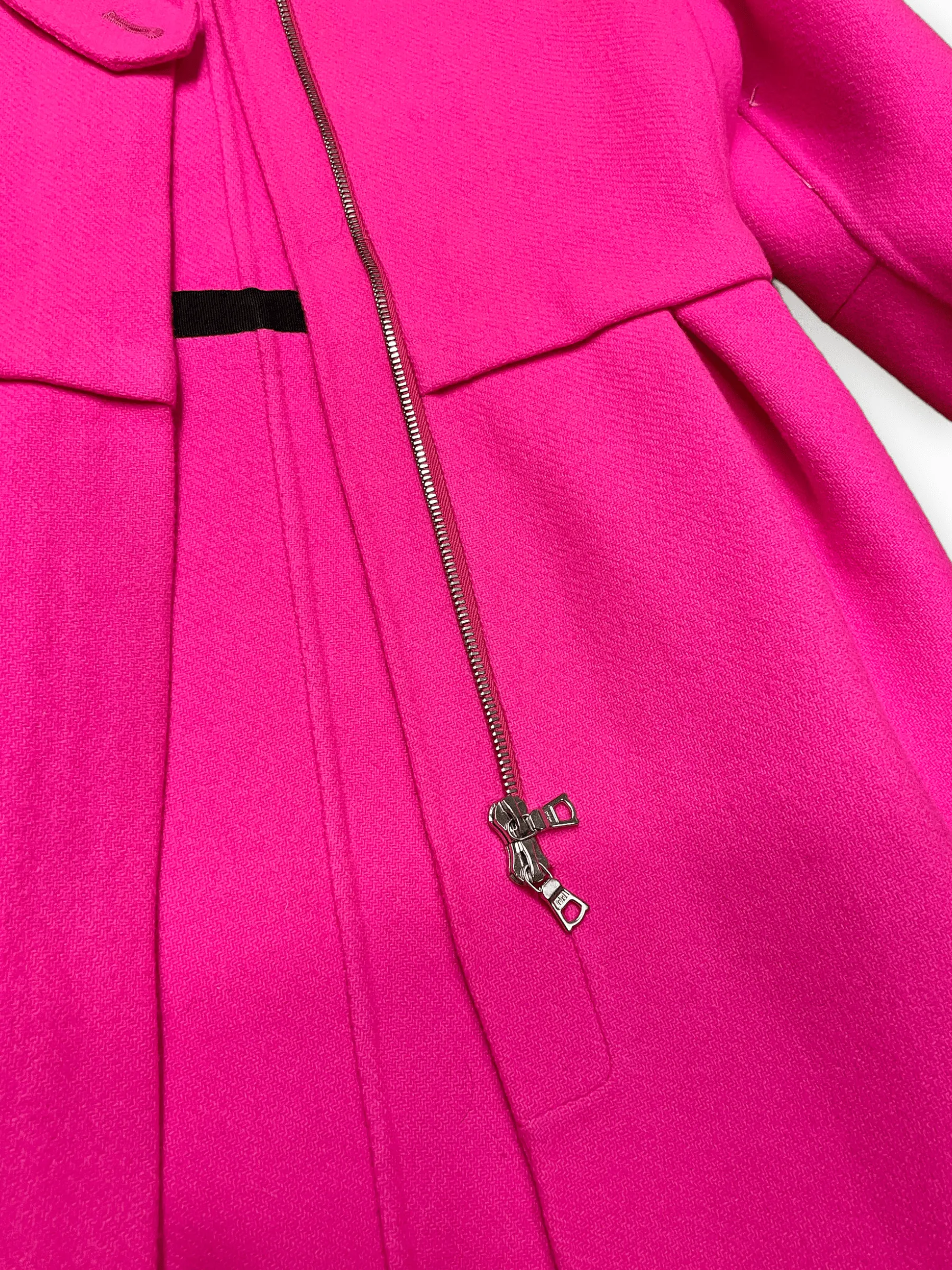 Y2K Fall 2009 Marc Jacobs Hot Pink Hooded Wool Coat Size S