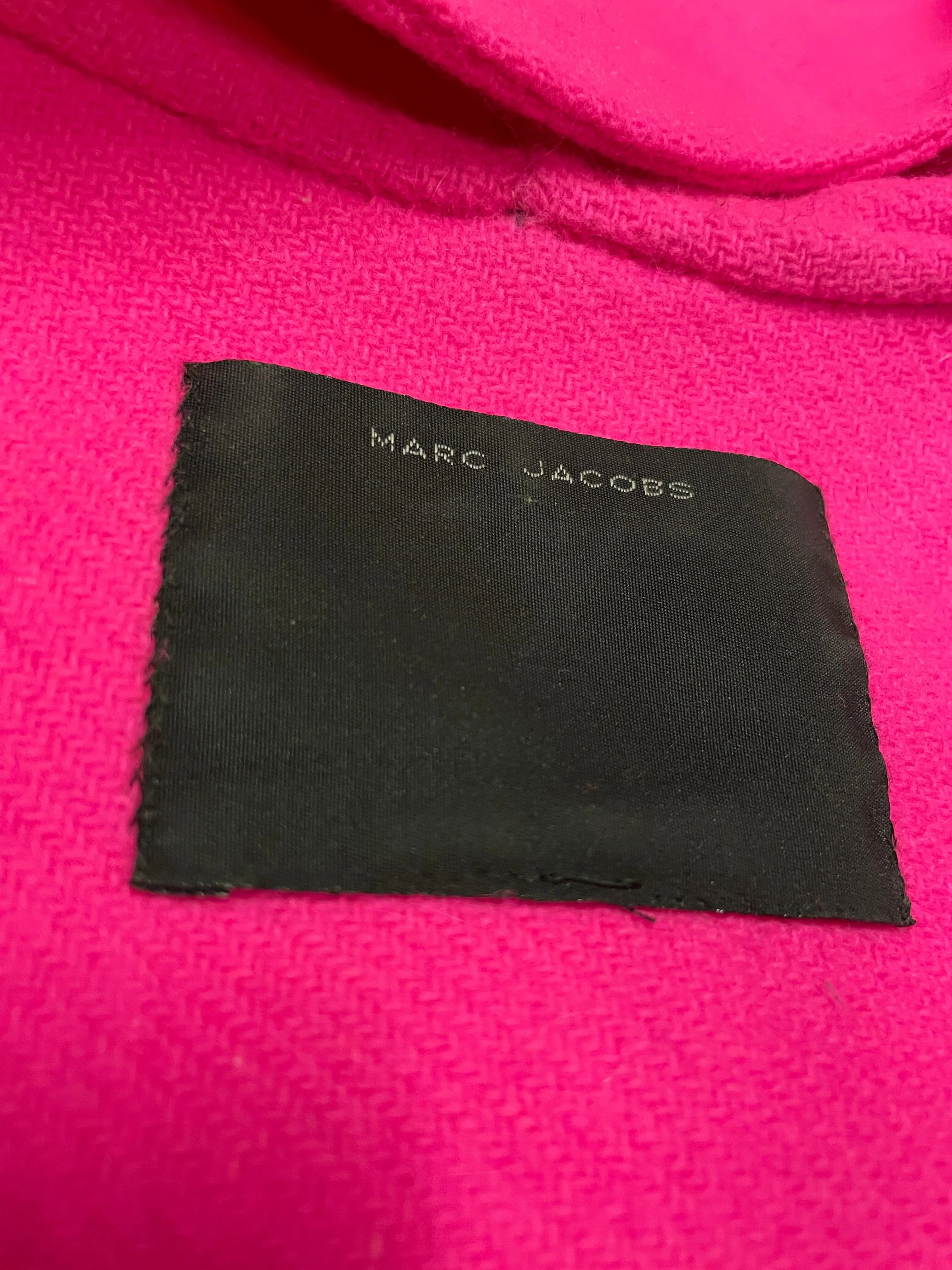 Y2K Fall 2009 Marc Jacobs Hot Pink Hooded Wool Coat Size S