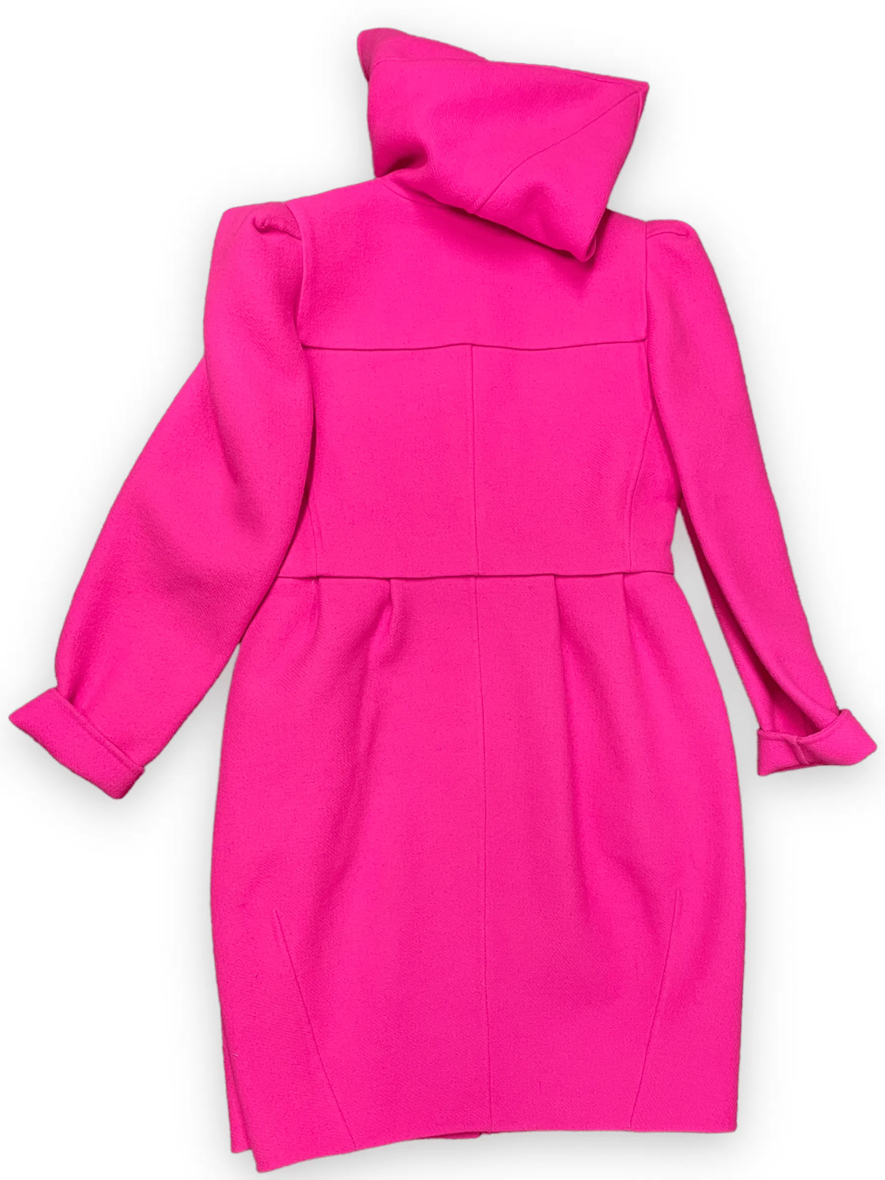 Y2K Fall 2009 Marc Jacobs Hot Pink Hooded Wool Coat Size S