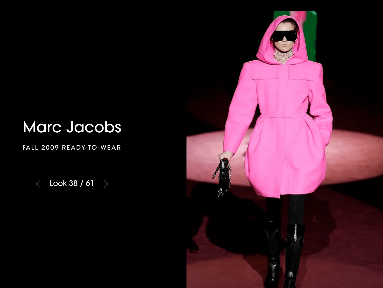 Y2K Fall 2009 Marc Jacobs Hot Pink Hooded Wool Coat Size S